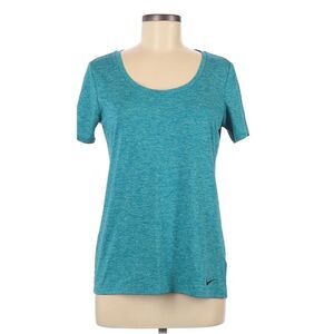 2/$30 Nike Dri-Fit Space Dye Athletic Top Workout Running Short Sleeve Blue